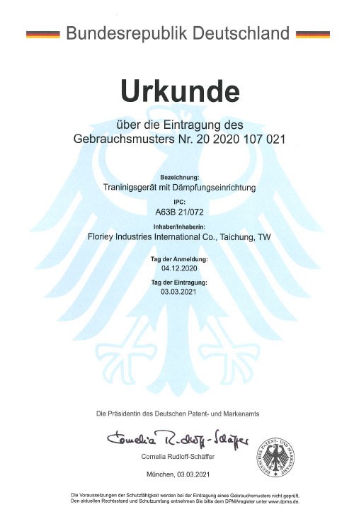 Deutschen Patent-IPC: A63B 21/072