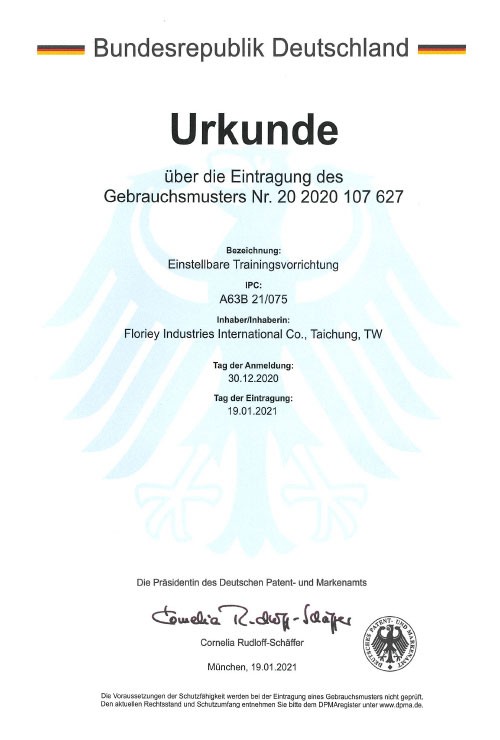 Deutschen Patent-IPC: A63B 21/075