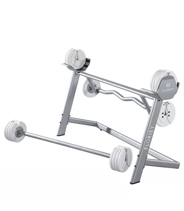 80lb white adj barbell 1