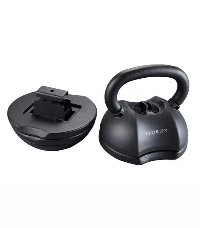 30lb black adjustable kettlebell with detachable base