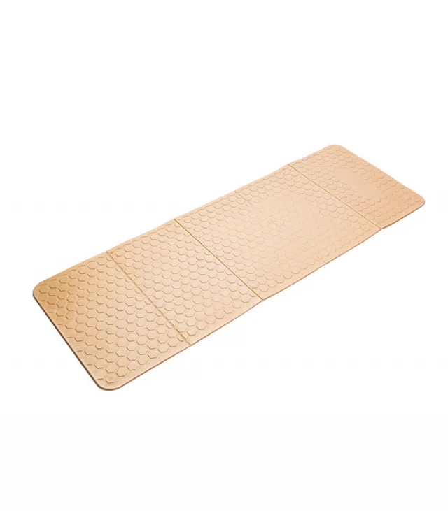 brown 6 folding exercise mat