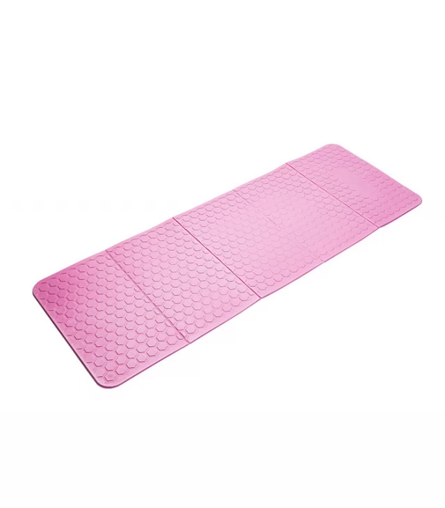 pink 6 folding exercise mat